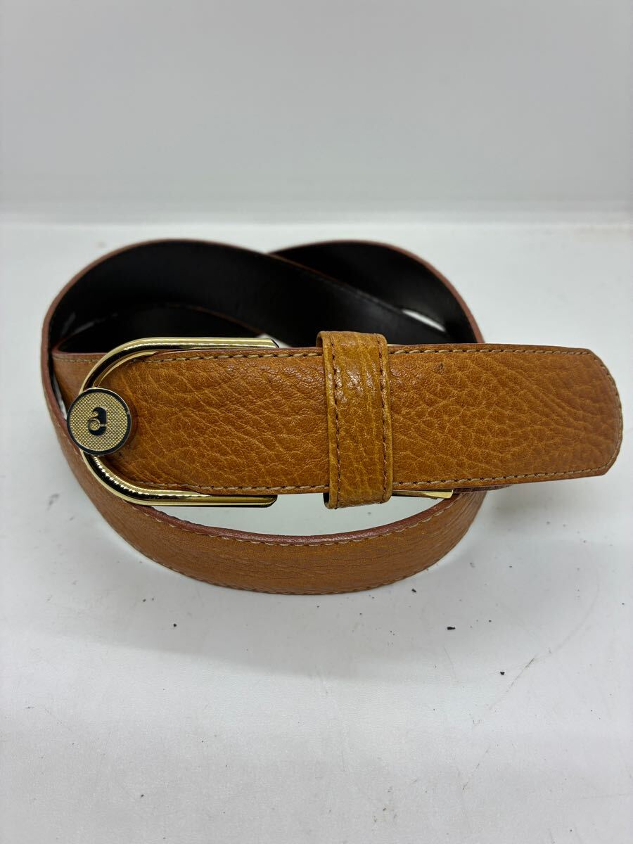 courreges クレージュ レザーベルト ブラウン系拍卖