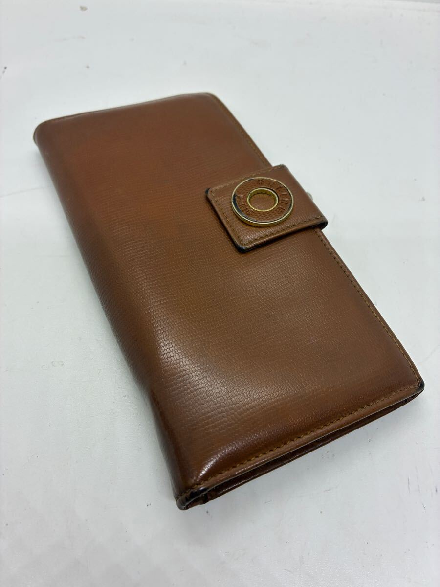 イタリア製 CELINE セリーヌ 長財布 レザー がま口 茶系拍卖