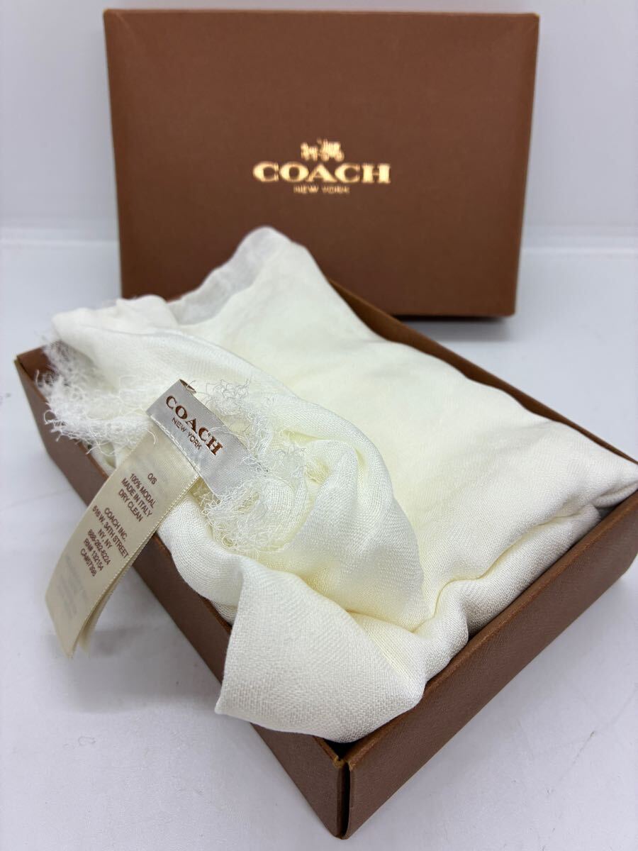 イタリア製 COACH コーチ ストール レーヨン 箱付き拍卖