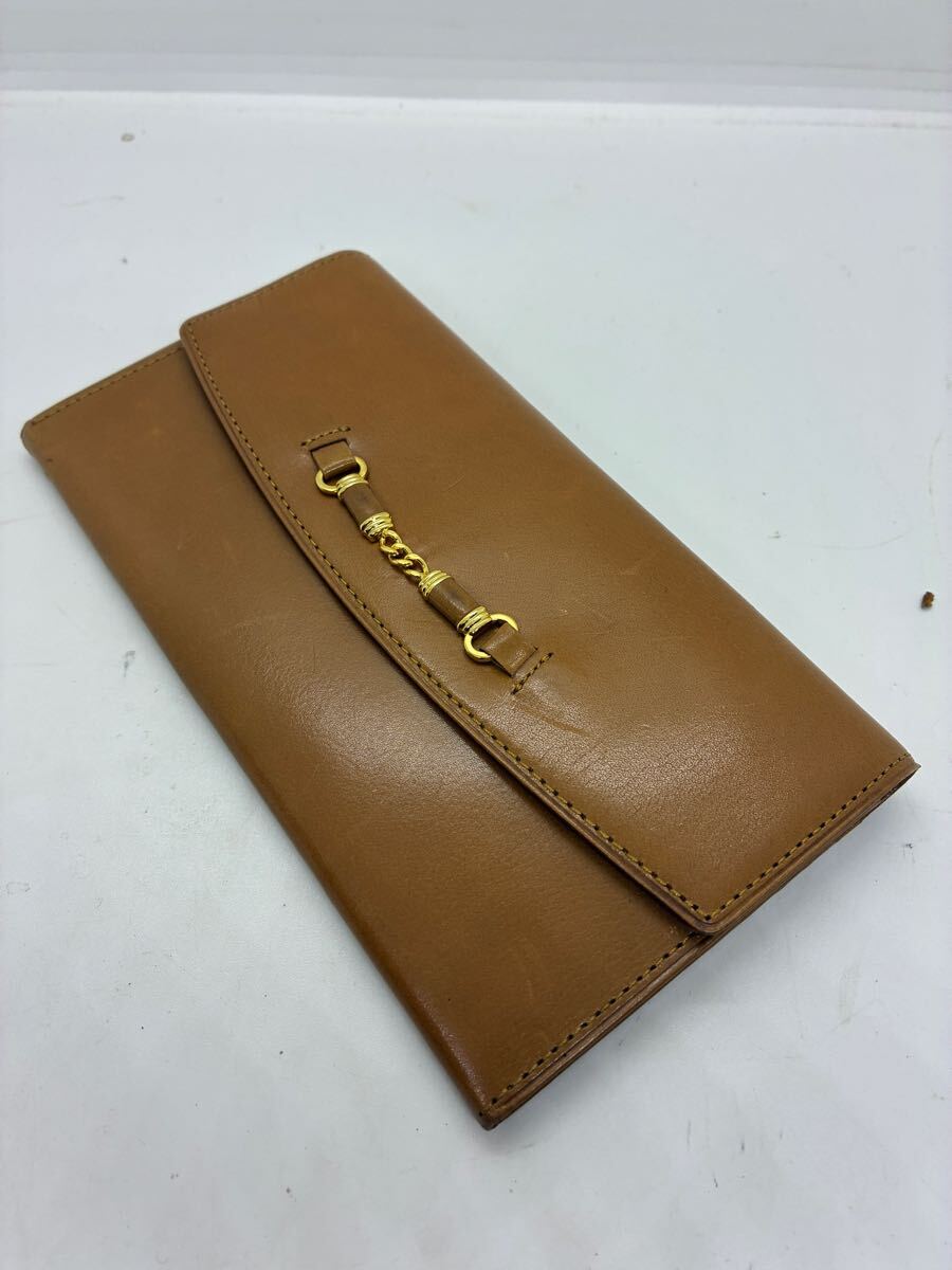 kitamura キタムラ 長財布 レザー 茶系 薄型 横浜 元町拍卖