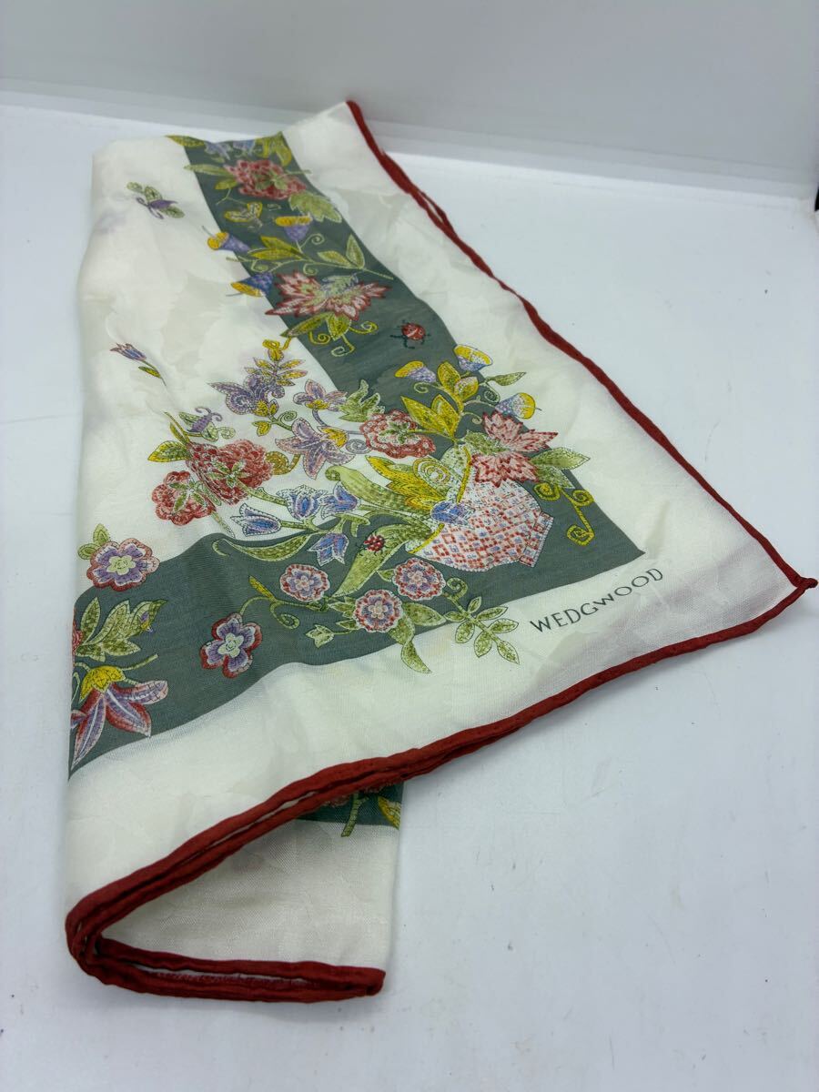 wedgwoodウェッジウッド スカーフ ハンカチ シルク 花柄拍卖