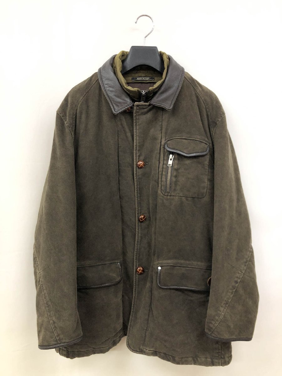 【ハンティングワールド】70R240L 前たて部分ライナー付 2WAY 肉厚 コーデュロイ調ブルゾン (メンズ) 54 カーキブラウン系 ◇17MB4737◇拍卖