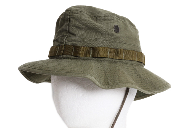 80s 米軍実物 US ARMY ジャングル ハット 実寸 54cm XS 程/ 82年製 ヴィンテージ ミリタリー リップストップ コットン 無地 カーキ 当時物拍卖