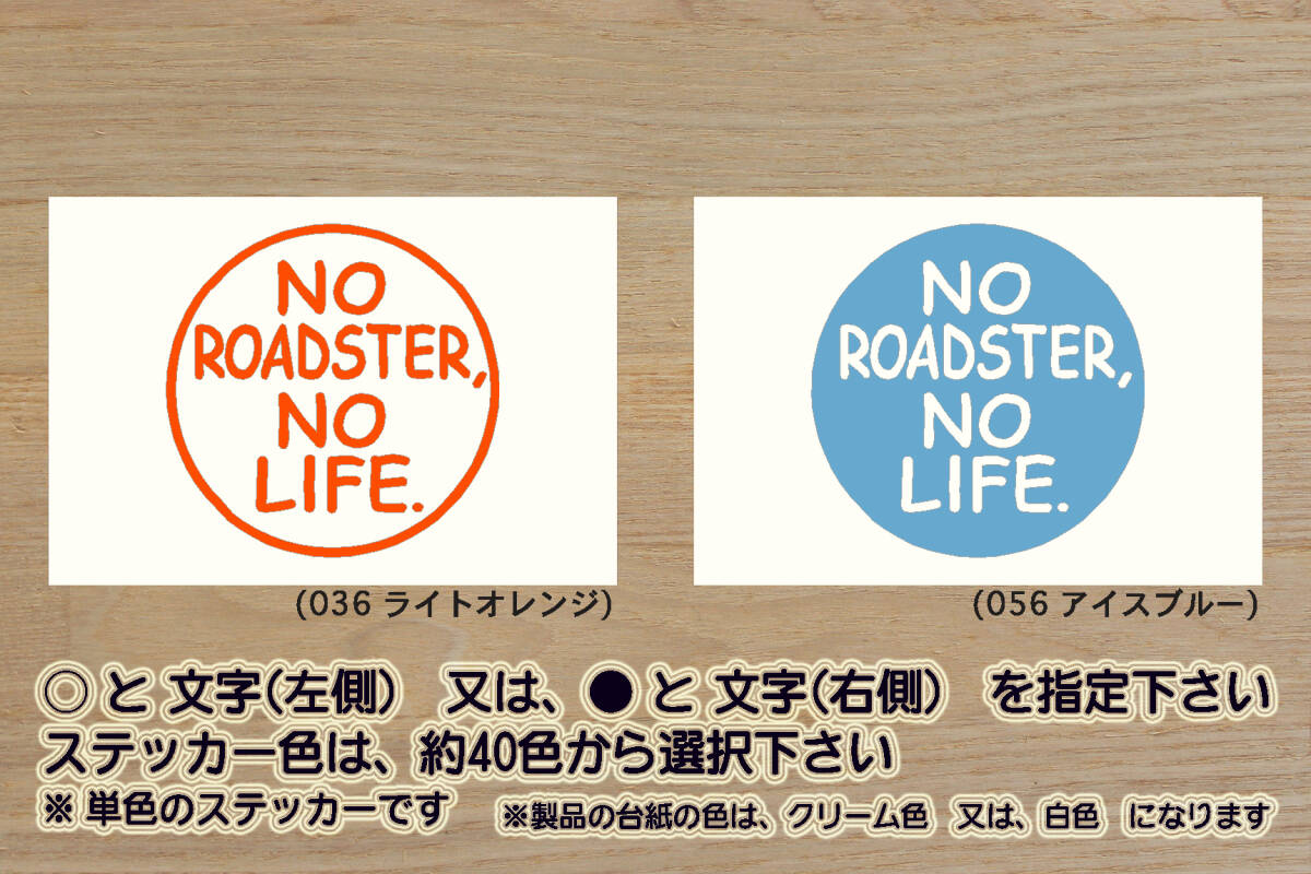 NO ROADSTER, NO LIFE. ステッカー ロードスター_スポーツスター_XL1200CX_MAZDA_MX-5_ND_改_カスタム_ZEALマツダ_ZEALミニ_ZEALハーレー拍卖