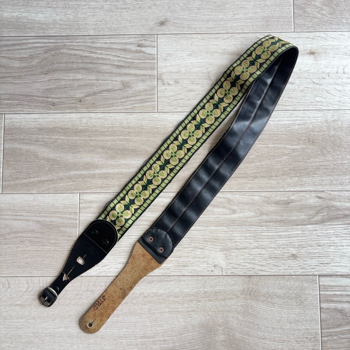 OHASHI ギターストラップ JIRO 刺繍 レザー Guitar Strap 拍卖