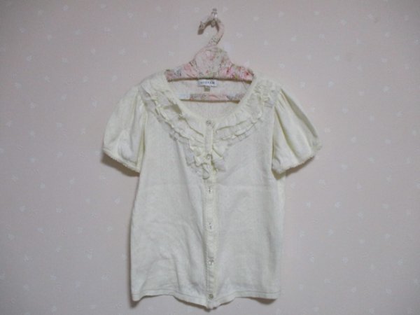 ● anyFAM ● 可愛いコットンサマーカーディガン ☆140㎝☆ クリーム色 50708拍卖