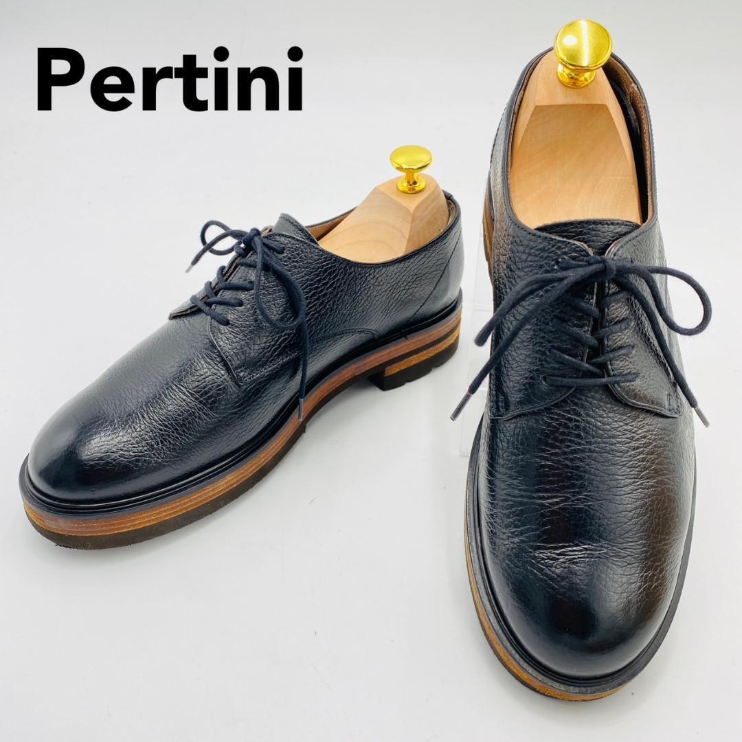 Pertini オックスフォードシューズ 厚底 レースアップ 38 ブラック ペルティニ レディース hws01937拍卖