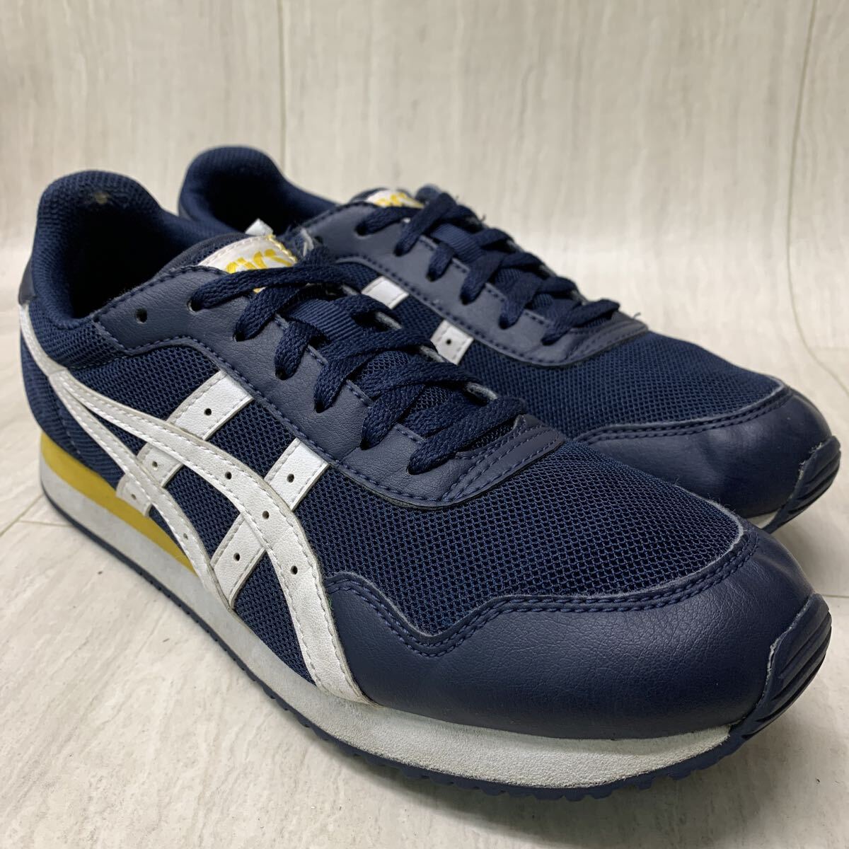 K538KT-250731-14 asics アシックス TIGER RUNNER タイガーランナー カジュアルスニーカー ローカットスニーカー ネイビー系 メンズ 25.5cm拍卖