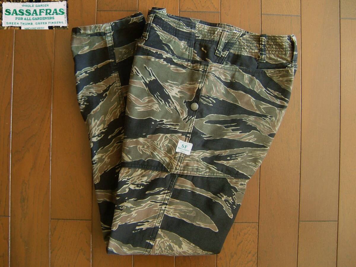 ササフラス SASSAFRAS Fall Leaf Pants フォールリーフパンツ タイガーカモ拍卖