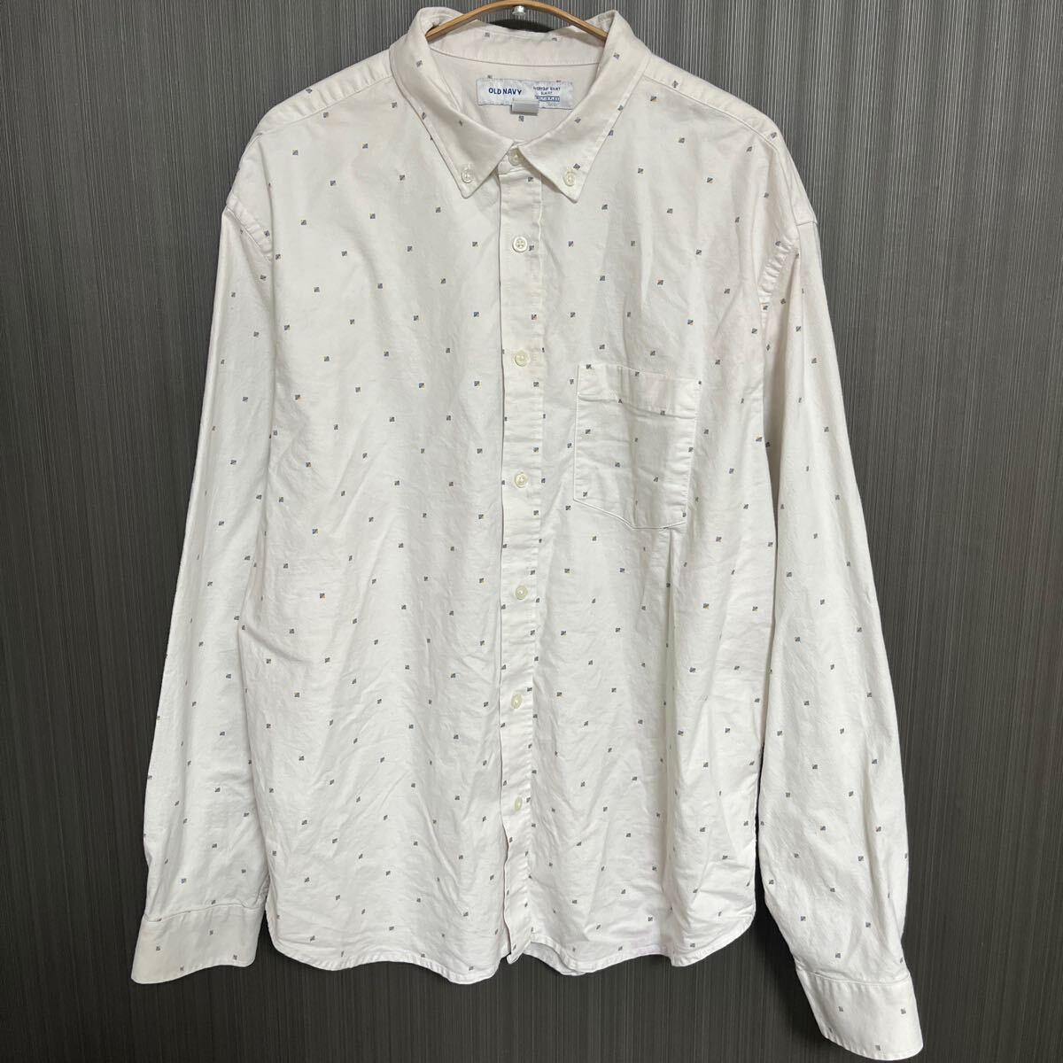 OLD NAVY ボタンダウンシャツ ドット柄拍卖