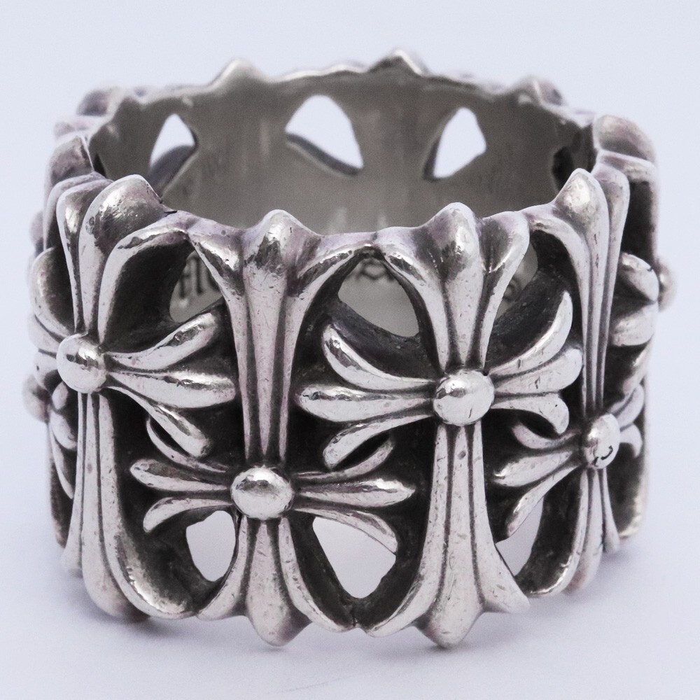 25号 CHROME HEARTS セメタリー クロス リング シルバー クロムハーツ 指輪 CEMETERY RING拍卖