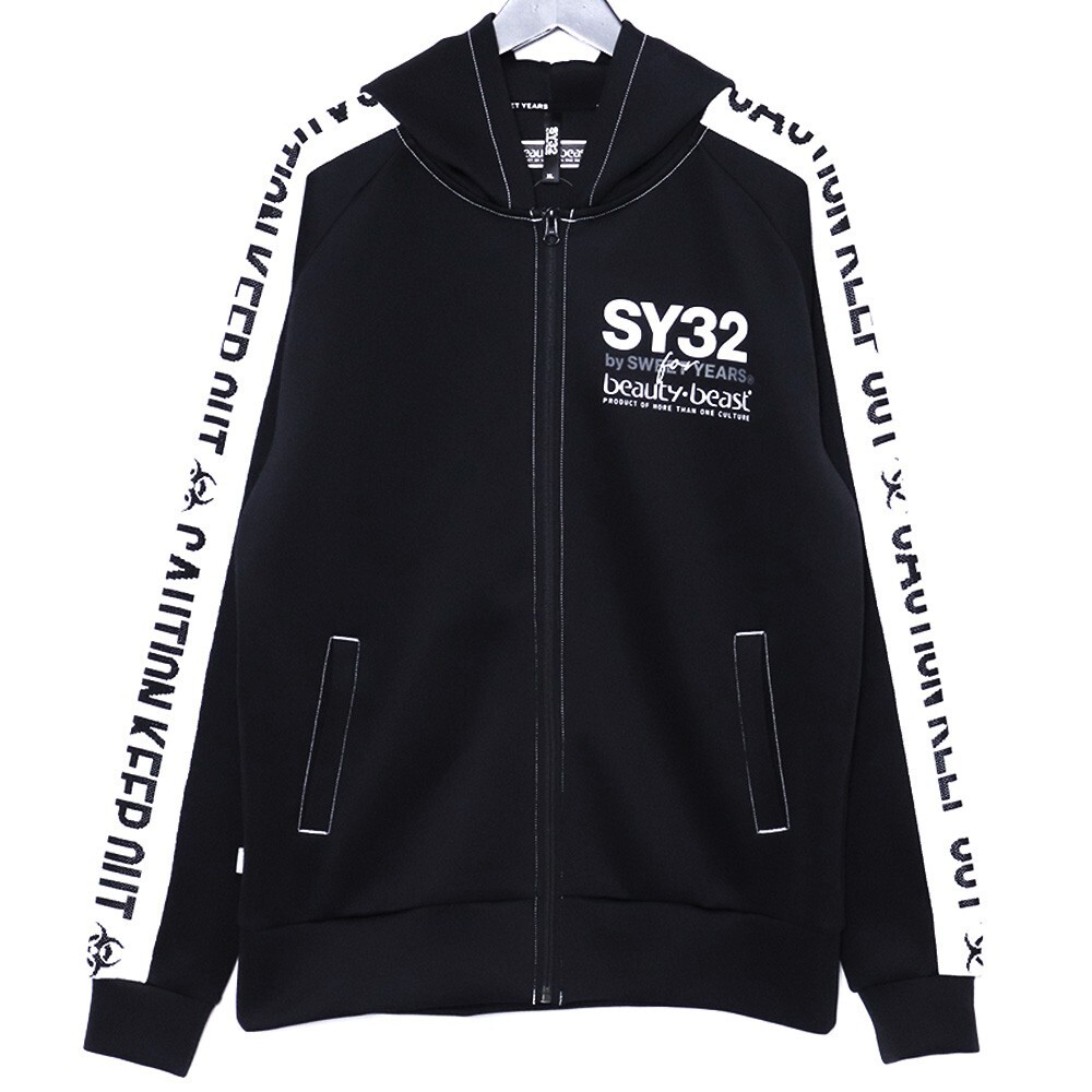 SY32 × BEAUTY BEAST COLLABORATION ZIP HOODIE XL ブラック SYBB-001 エスワイサーティトゥー ビューティービースト コラボパーカー拍卖