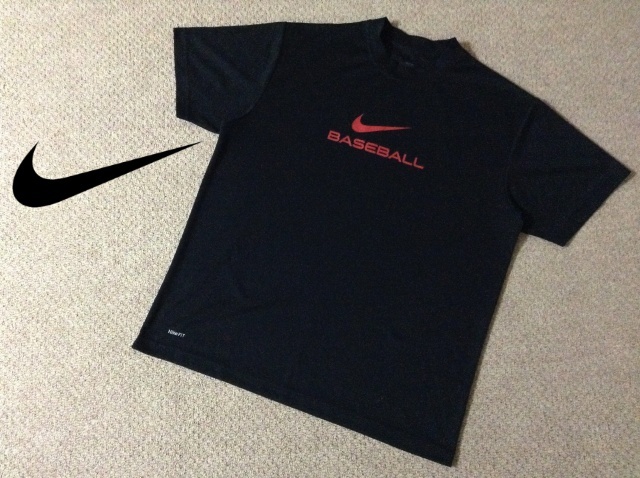 ★中古★ナイキ ベースボール メンズ 半袖Tシャツ Lサイズ ブラック 黒 NIKE BASEBALL 部活 野球 練習 オールド 00s拍卖
