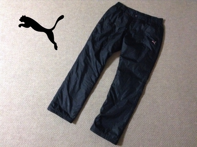 ★中古★プーマ ゴルフ メンズ ウォーマーパンツ ブラック 黒 中綿 XXLサイズ 刺繍ロゴ 秋冬 PUMA GOLF 923579拍卖