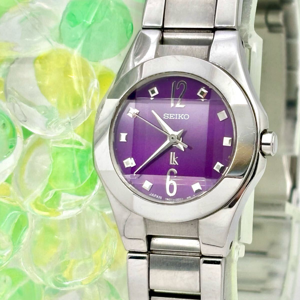 【新品電池】 SEIKO セイコー lk ルキア レディース 腕時計 シルバー カットガラス パープル 1N01-0CA0 282111拍卖