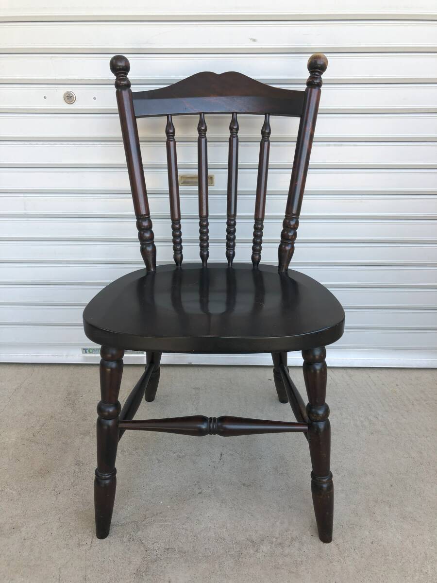 北海道民芸家具 ダイニングチェア ウインザーチェア 樺材 幅45,5cm/奥行51cm/高さ82.5cm/座面の高さ約42cm(A) 拍卖