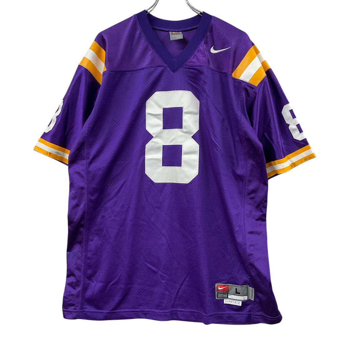 LSU フットボールシャツ L 紫 カレッジ アメフト 90s風【4947】拍卖