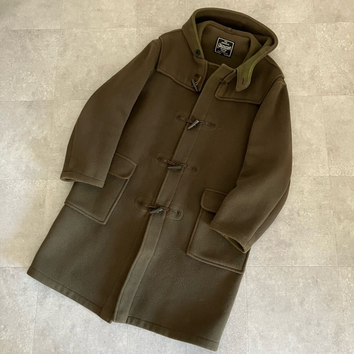 ●英国製 GLOVERALL グローバーオール メルトンウール ダッフルコート/水牛トグル/size(L)/イングランド製/オールド拍卖