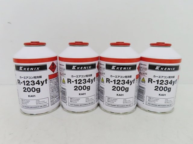 【新品 即納】 ENIX ケニックス エアコンガス カーエアコン ガス 200g 4本 KA01 (n009493)拍卖