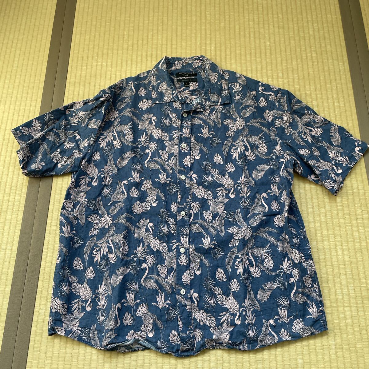 BANANA REPUBLIC リネンシャツ バナナリパブリック 半袖シャツ banana republic ハワイアンシャツ バナリパ アロハシャツ拍卖