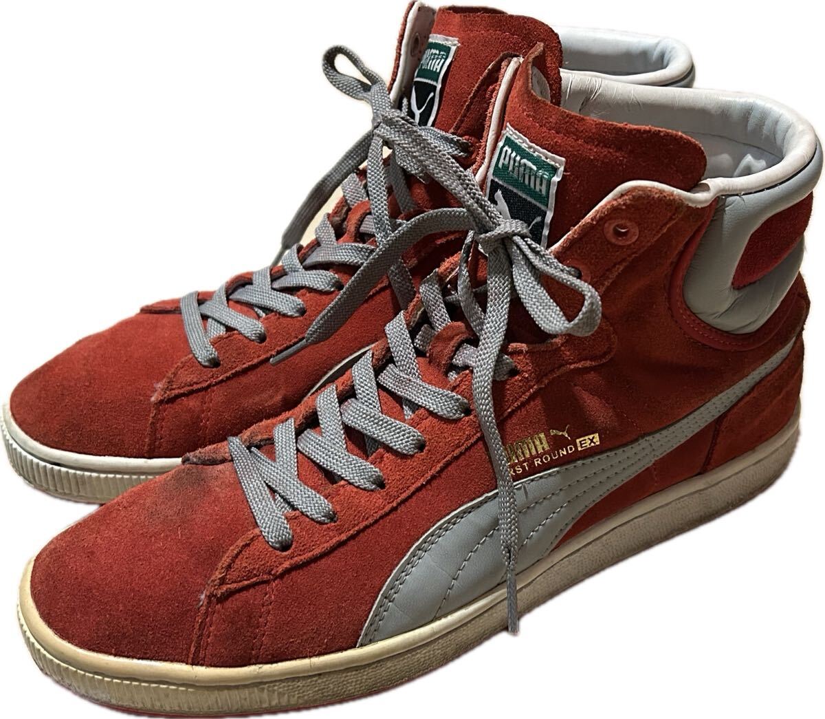 ★PUMAプーマファーストラウンド赤レッド★ヴィンテージスニーカー★スエードクライドビーストスリップキャッツ★古着屋オクトパスホールド拍卖