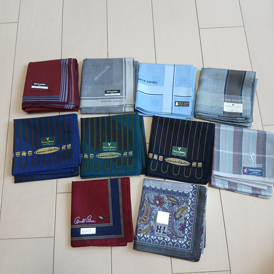 ピエールカルダン ピエールバルマン アーノルドパーマー等 メンズブランドハンカチ拍卖