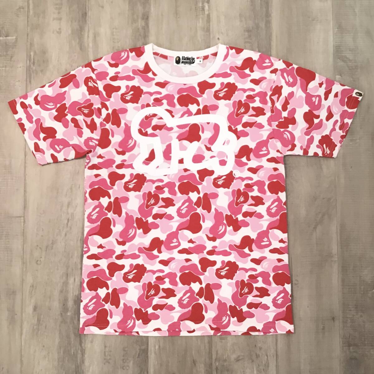 キースヘリング × BAPE ABC camo Pink Tシャツ Mサイズ KEITH HARING a bathing ape エイプ ベイプ アベイシングエイプ ABCカモ ピンク y7拍卖