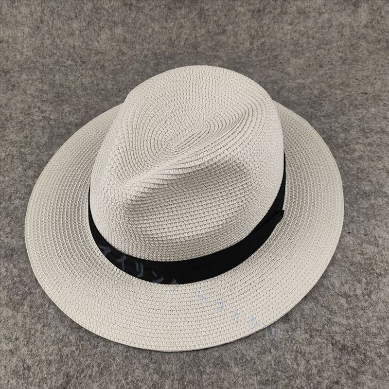 イタリアン メンズ&レディース パナマ 中折れ ストローハット 生成り紫外線防止 小顔 大きいサイズ サイズXL 61cm 62cmお色選択可拍卖