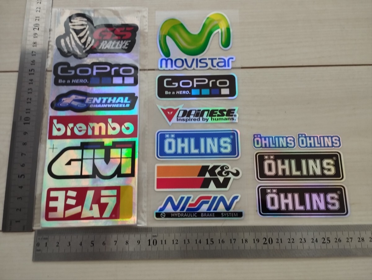 バイクステッカー  3シート分 防水  レーシングステッカー  motoGP  ヘルメット ホログラムステッカー拍卖
