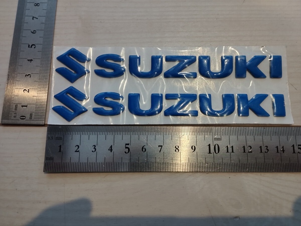 スズキステッカー 2枚セット バイクステッカー カーステッカー 立体ステッカー SUZUKIステッカー 青 レーシングステッカー拍卖