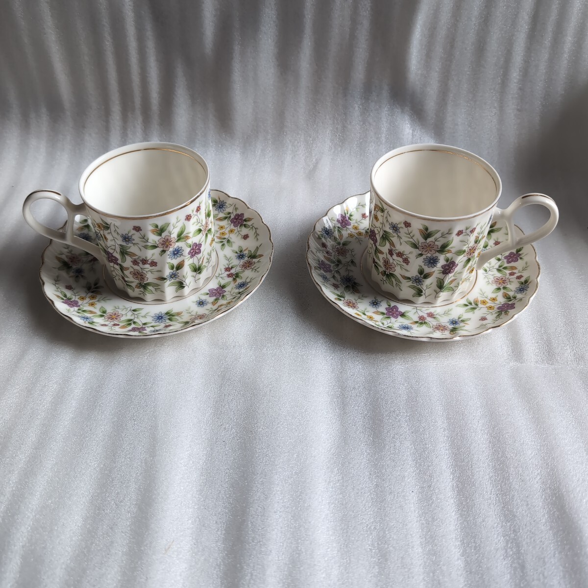 ●ノリタケ●N.T Venus China●花柄カップ&ソーサーセット●2客セット●拍卖