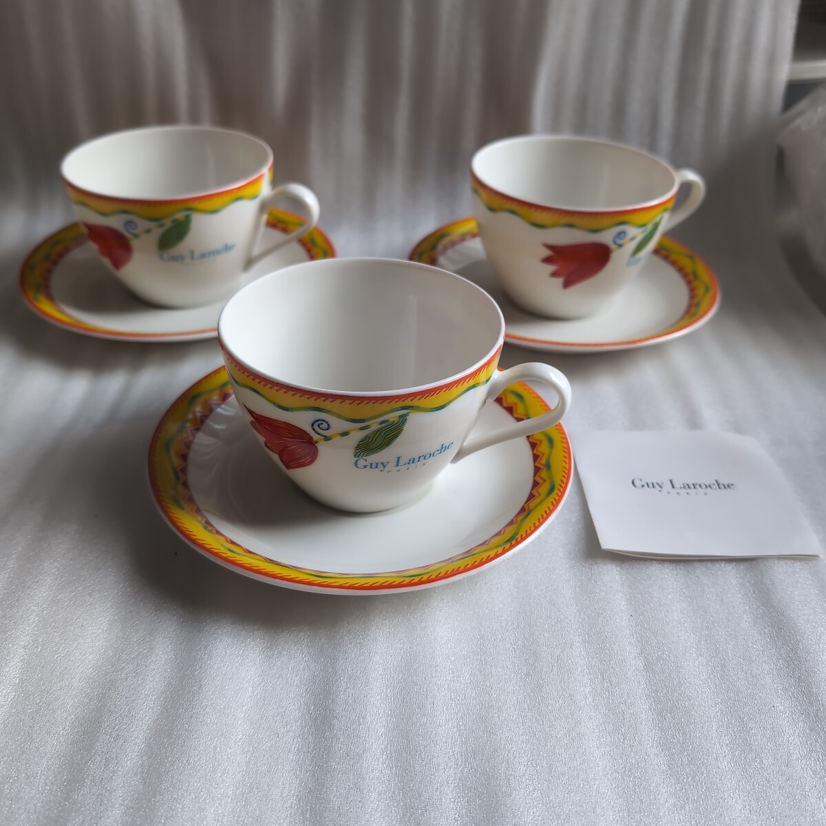 ●未使用品●ギラロッシュ●カップ&ソーサー●3客セット●拍卖