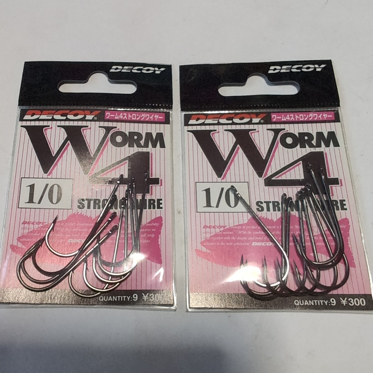 ■新品■デコイ■ワーム4、ストロングワイヤー■#1/0、9本入り、2パックセット■2拍卖