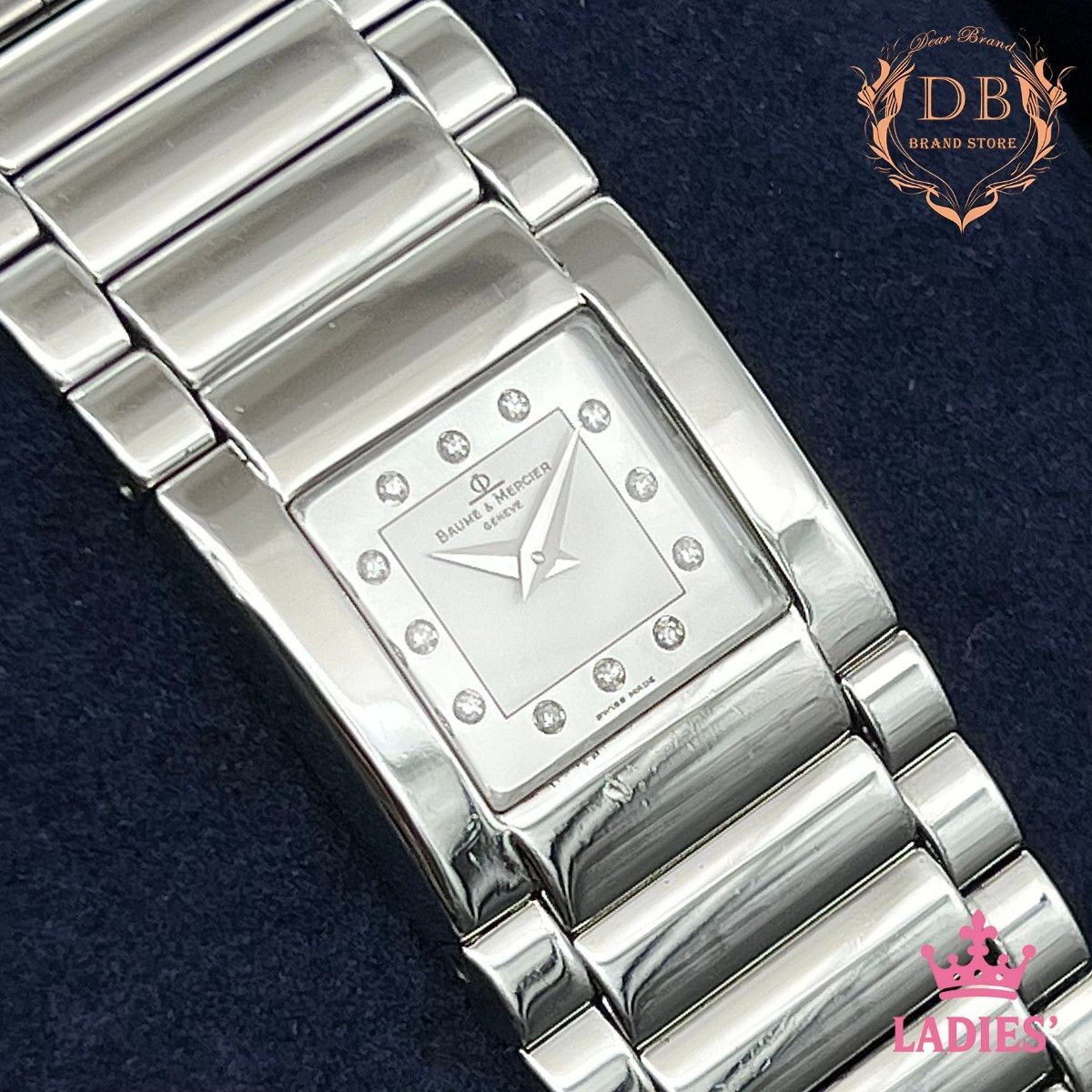 【箱付】 ボーム&メルシエ キャットウォーク 12Pダイヤ シルバー 新品電池 BAUME&MERCIER レディース 時計 銀 フォーマル 新品未使用級拍卖