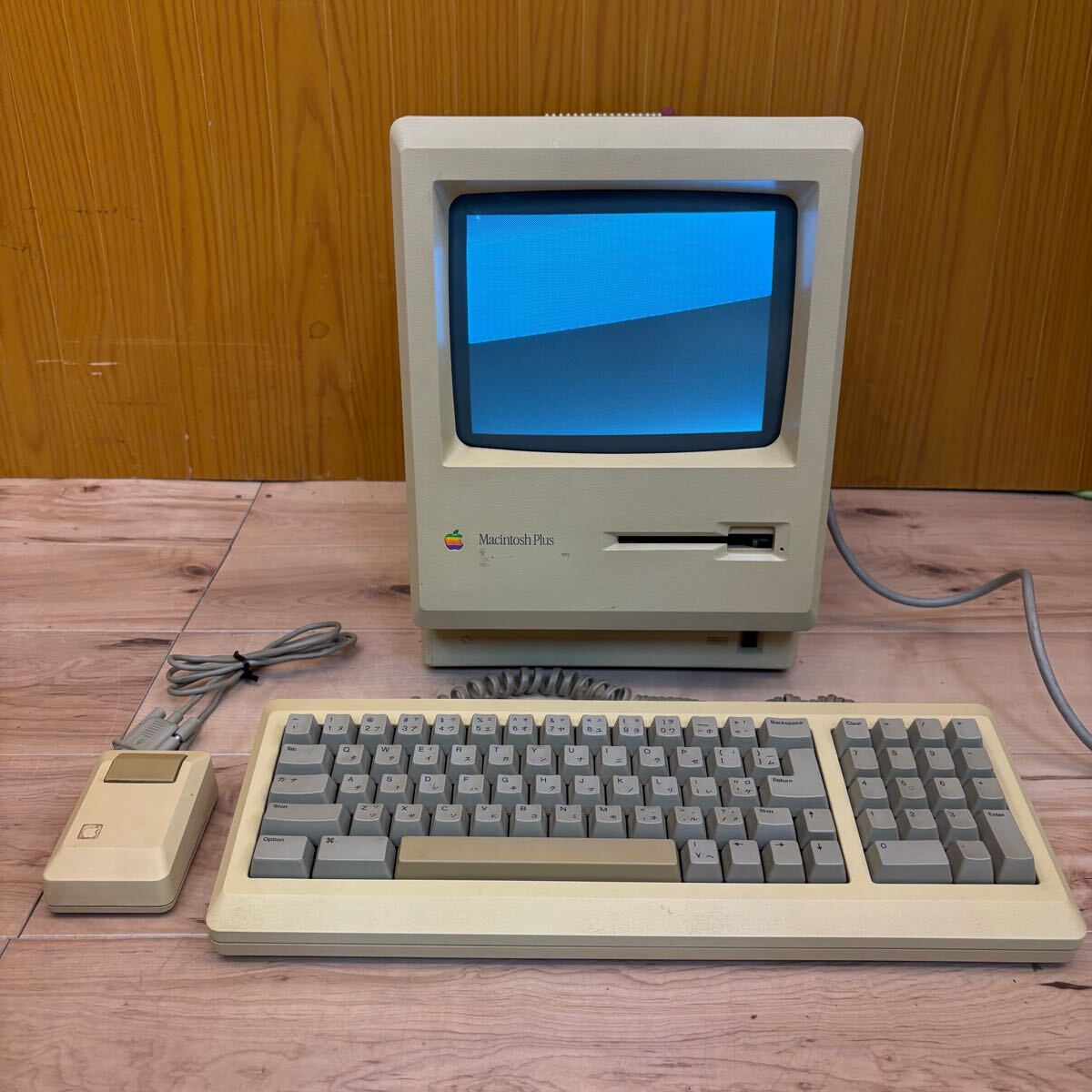 ★通電OK★レトロ★旧型パソコン★PC★マッキントッシュ★MacintoshPlus1Mb★Apple★本体★マウス★キーボード★SR(T523)拍卖