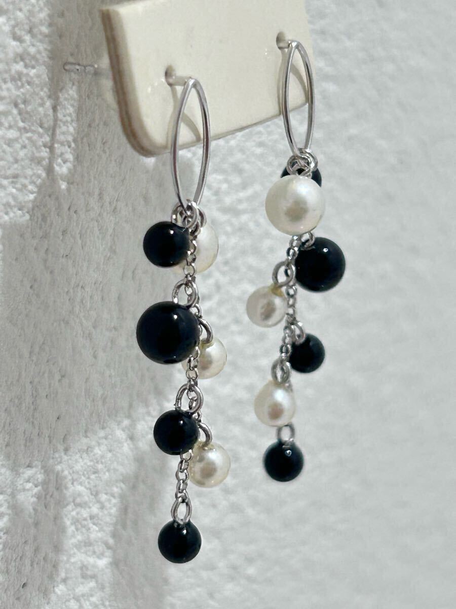 Dキ(6-23) ピアス K14WG 総重量 約1.4g ジュエリー アクセサリー レディース ドロップピアス スタッドピアス拍卖