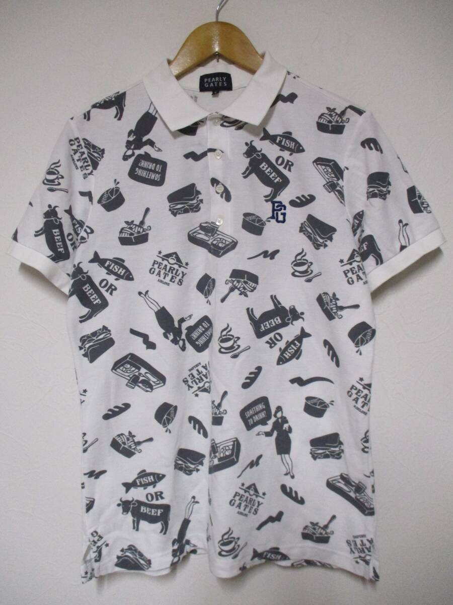 日本製 PEARLY GATES パーリーゲイツ 総柄 ゴルフシャツ サイズ5拍卖