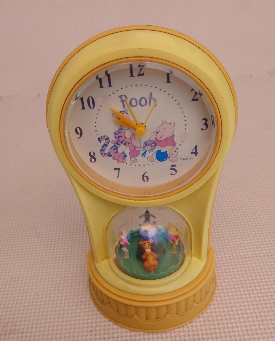 Disney くまのプーさん からくり 置き時計 置時計 ディズニー プーさん からくり時計 拍卖
