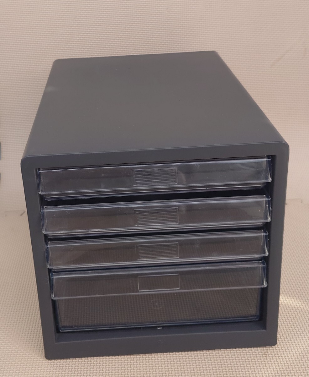 アイリス レターケース E型 4段 IRIS 引き出し 書類ケース 書類棚 卓上 書類入れ 収納 事務用品 グレー A4サイズ対応拍卖