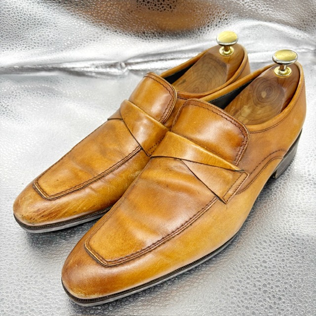 ★ランバン LANVIN★ローファー/24.5cm/カジュアルシューズ/ビジネスシューズ/革靴/茶拍卖