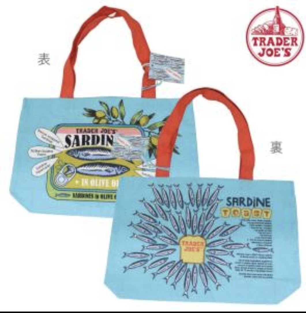 トレーダー・ジョーズ Trader Joe's ★ イワシ トートバッグ  エコバック ★ 新品未使用拍卖