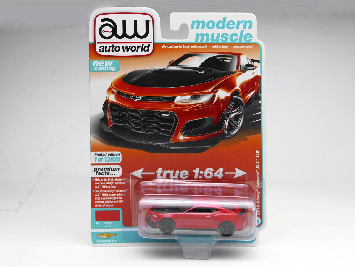 1/64 autoworld シボレー カマロZL1 1LE 橙/黒 2019 modern muscle AW64066A拍卖