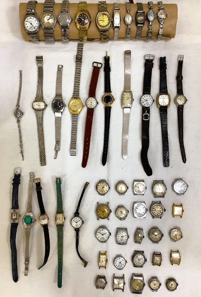 【5AT平07005F】1円スタート★腕時計 レディース★手巻き 不動★50点 まとめ★約1kg★ORIENT★CITIZEN★RADO★部品取り★現状渡し拍卖