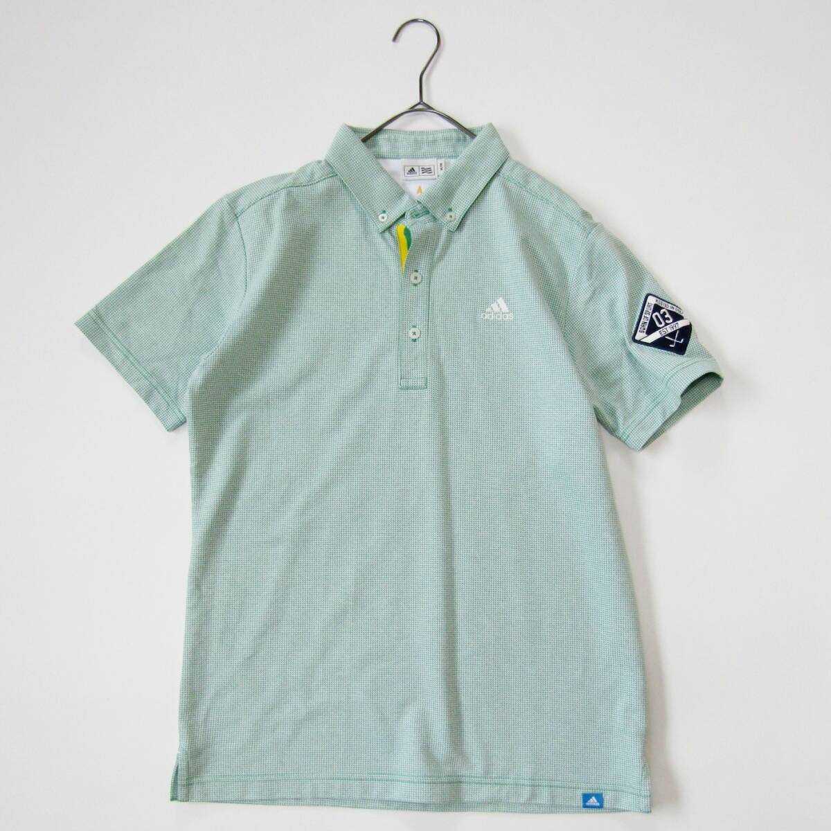 adidas アディダス 千鳥柄ゴルフポロシャツ Mサイズ拍卖