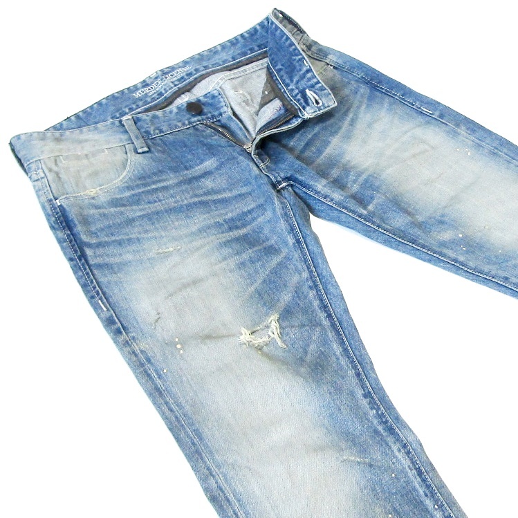 MURDER LICENSEマーダーライセンス▼ストレッチスリムストレートデニム▼サイズ46▼ウエスト約87cm拍卖