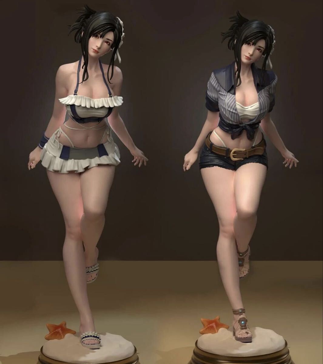 ティファ フィギュア 美女 未塗装未組立 ガレージキット ガレキ 2コスチューム拍卖