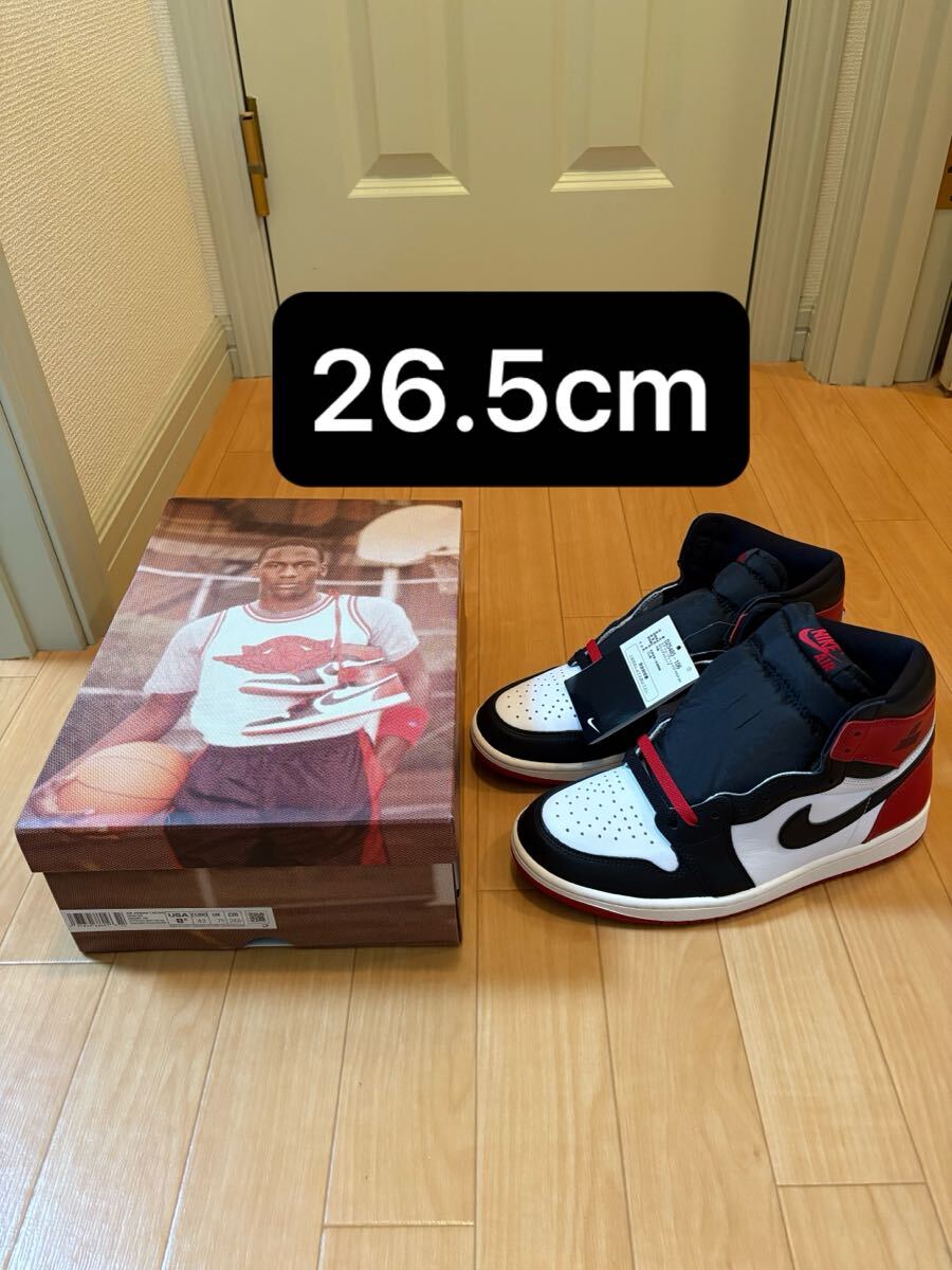 26.5cm NIKE AIR JORDAN 1 RETRO HIGH OG Black Toe Reimagined ナイキ エアジョーダン1 レトロ ハイ ブラックトゥ リイマジンド拍卖