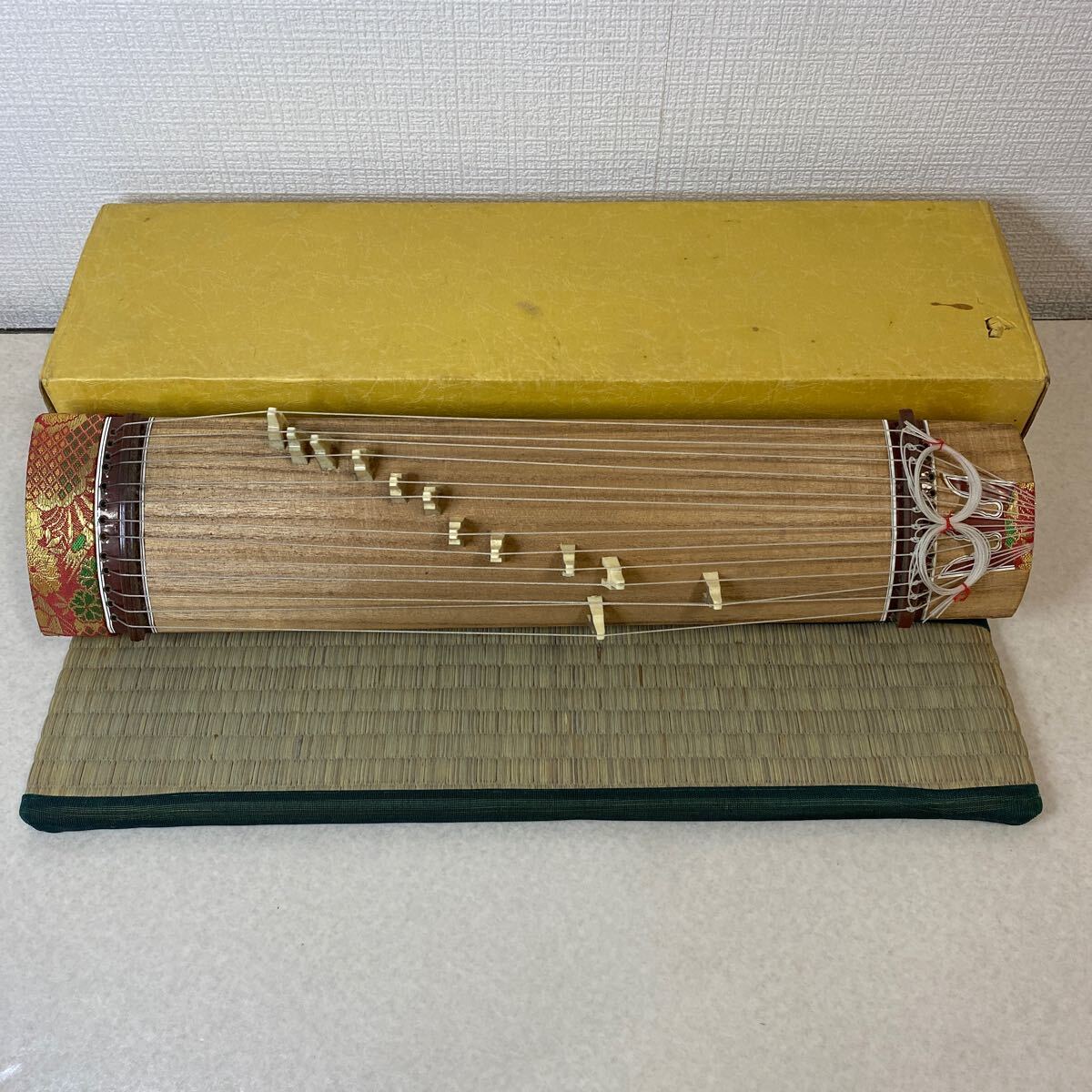 R0707 ミニ琴 ミニ 13弦 弦楽器 全長42cm 和楽器 音出し確認済み 1箇所 柱なし拍卖