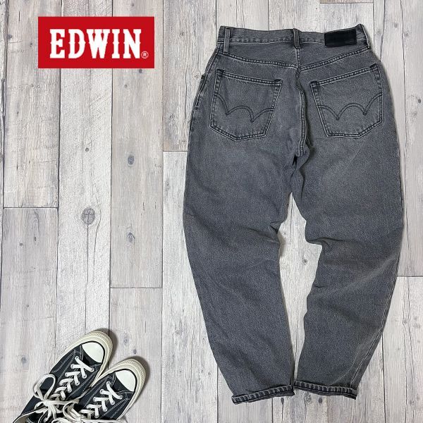 ☆EDWIN エドウィン☆E0434 ライト ブラック テーパード デニム size【S】 S2397拍卖