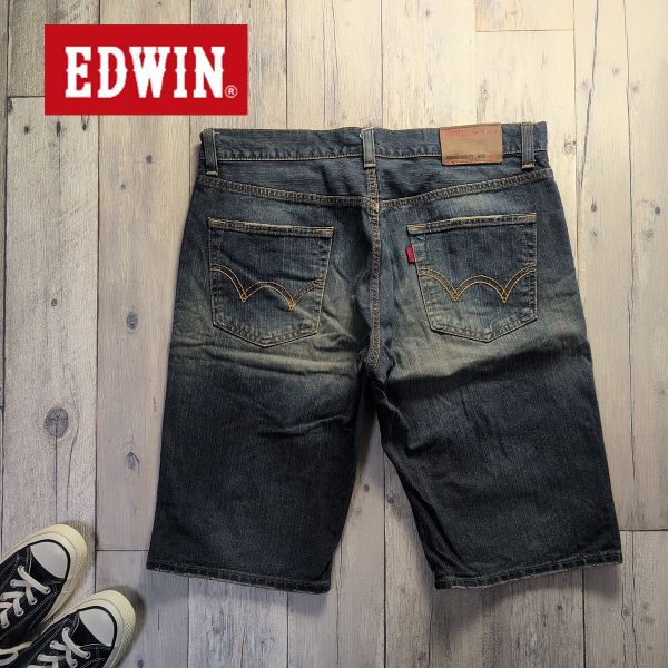 ☆EDWIN エドウィン☆503 50331 USED加工 デニム ハーフパンツ W36 S2416拍卖